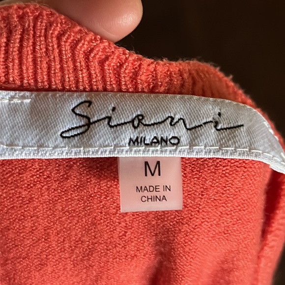 Siani Milano Scalloped Neckline Mesh Lace Balloon Sleeve size M - Picture 8 of 9